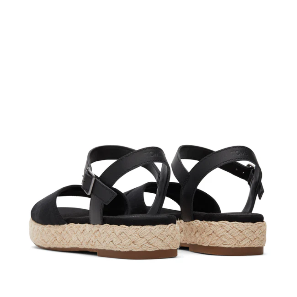 Toms Diana Black Slubby Woven Canvas