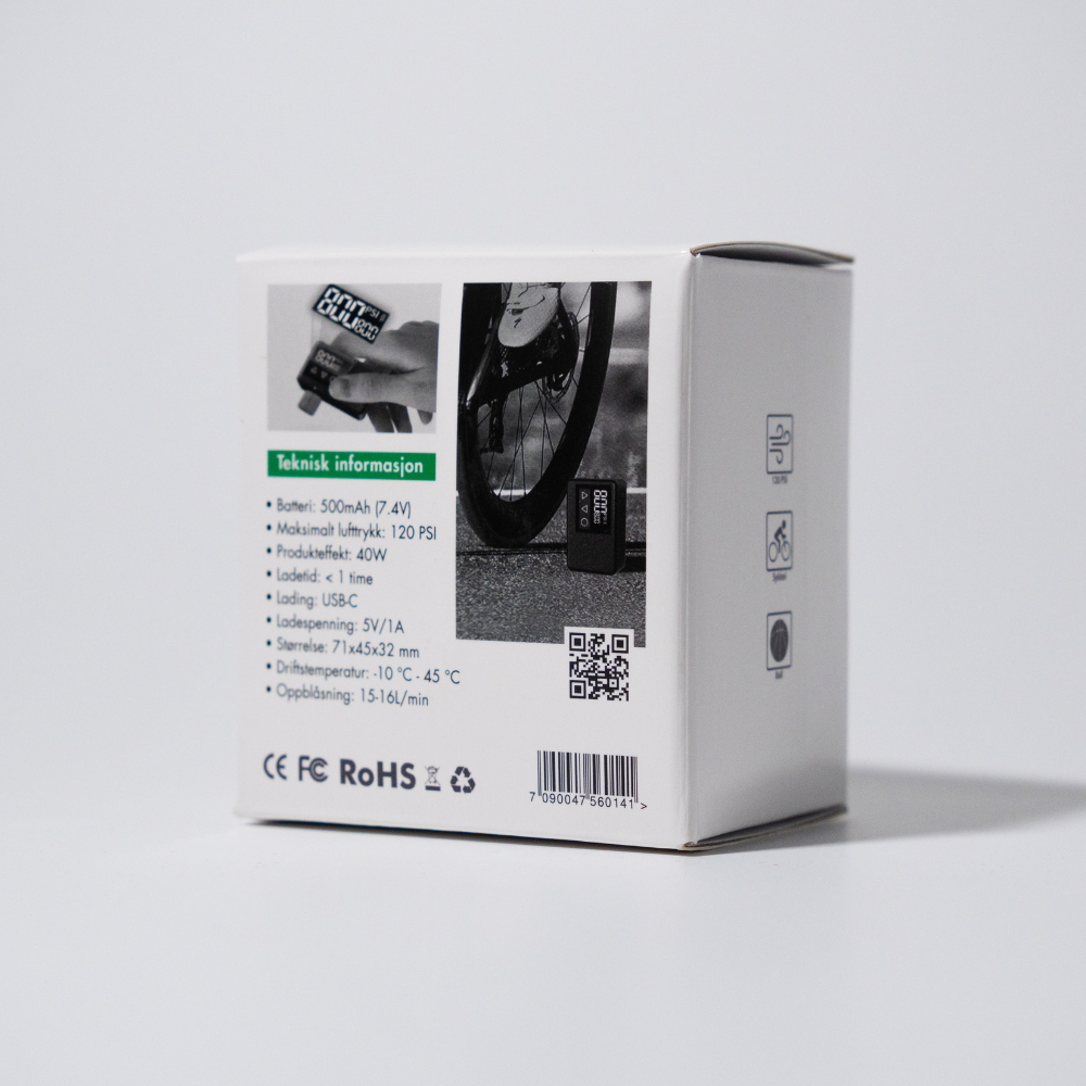 SmartPump Mini Elektrisk sykkelpumpe