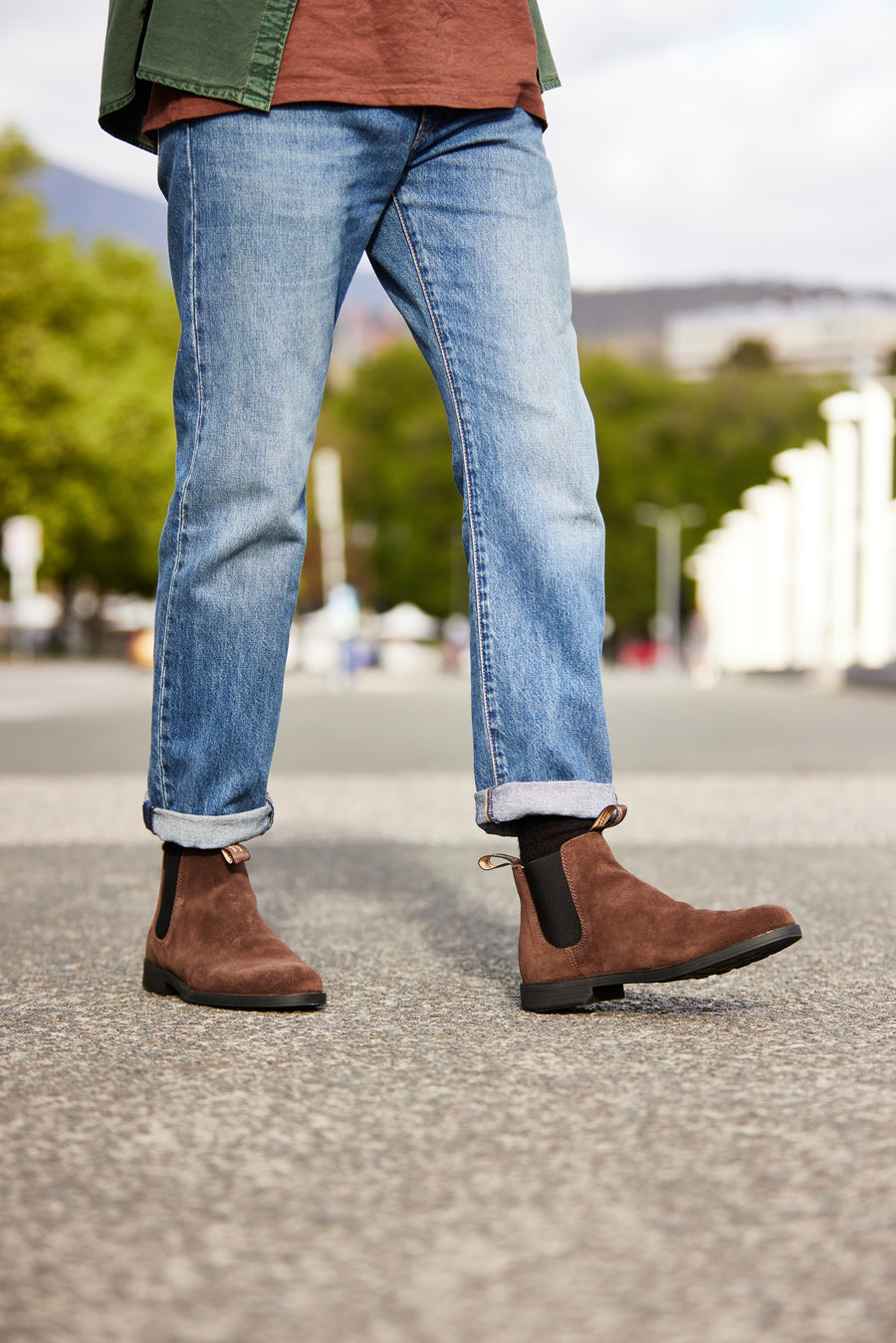 Blundstone Ankle Boot 2391, Brown Suede (Herre)