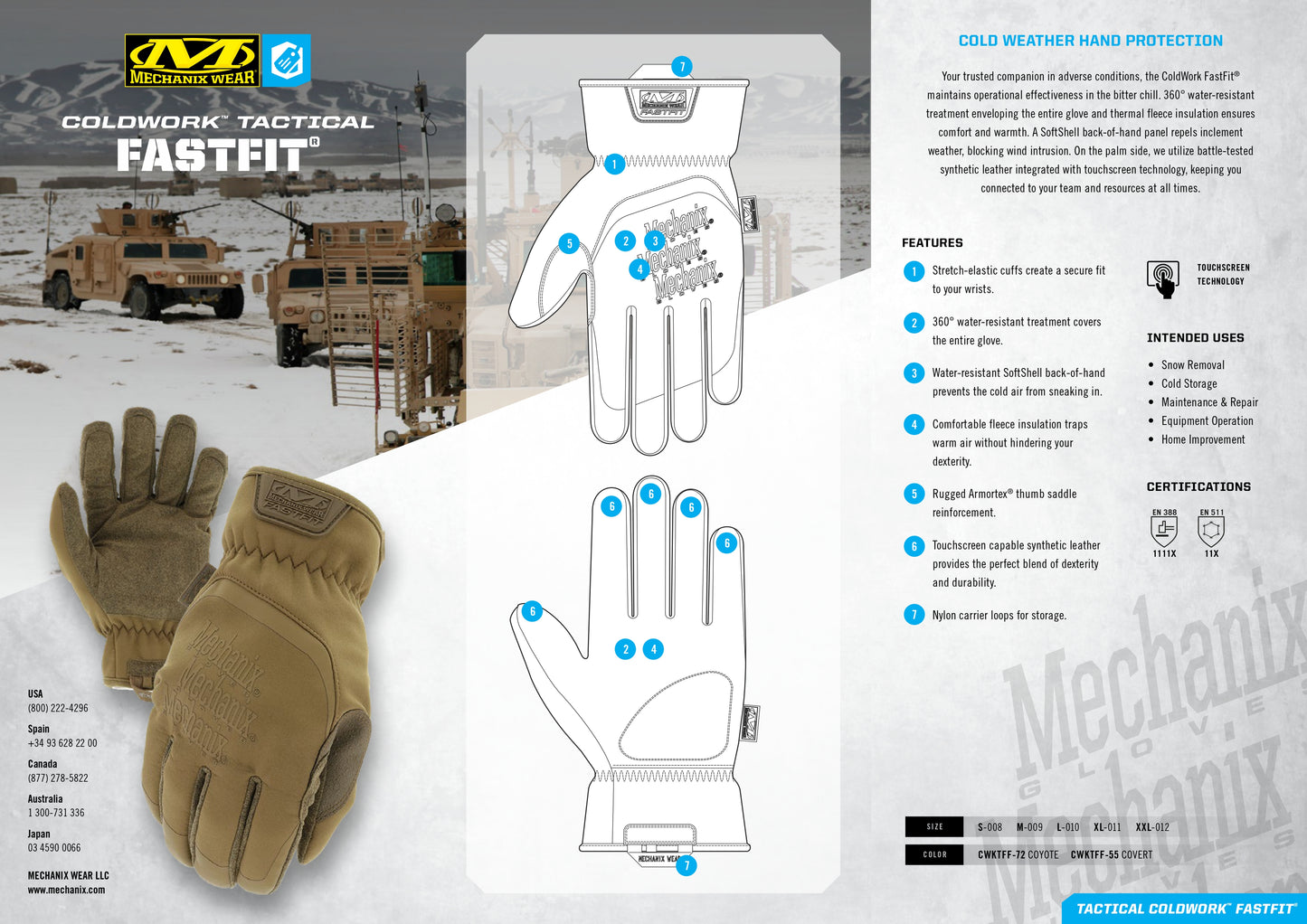 Mechanix Tactical ColdWork™ FastFit® Coyote