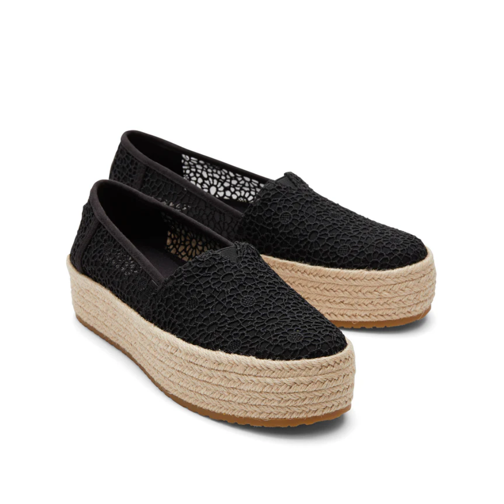 Toms Valencia Black Crochet