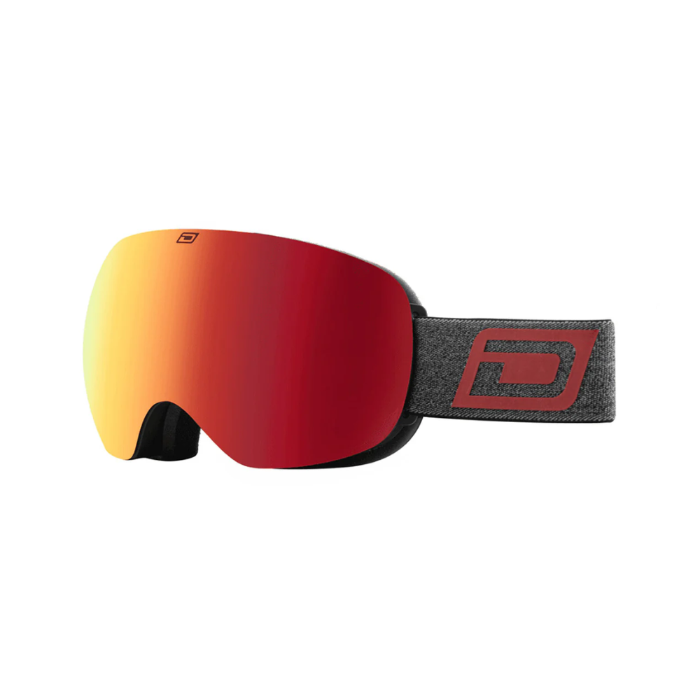 Dirty Dog Goggle Omen Black with Red Fusion Mirror Lens