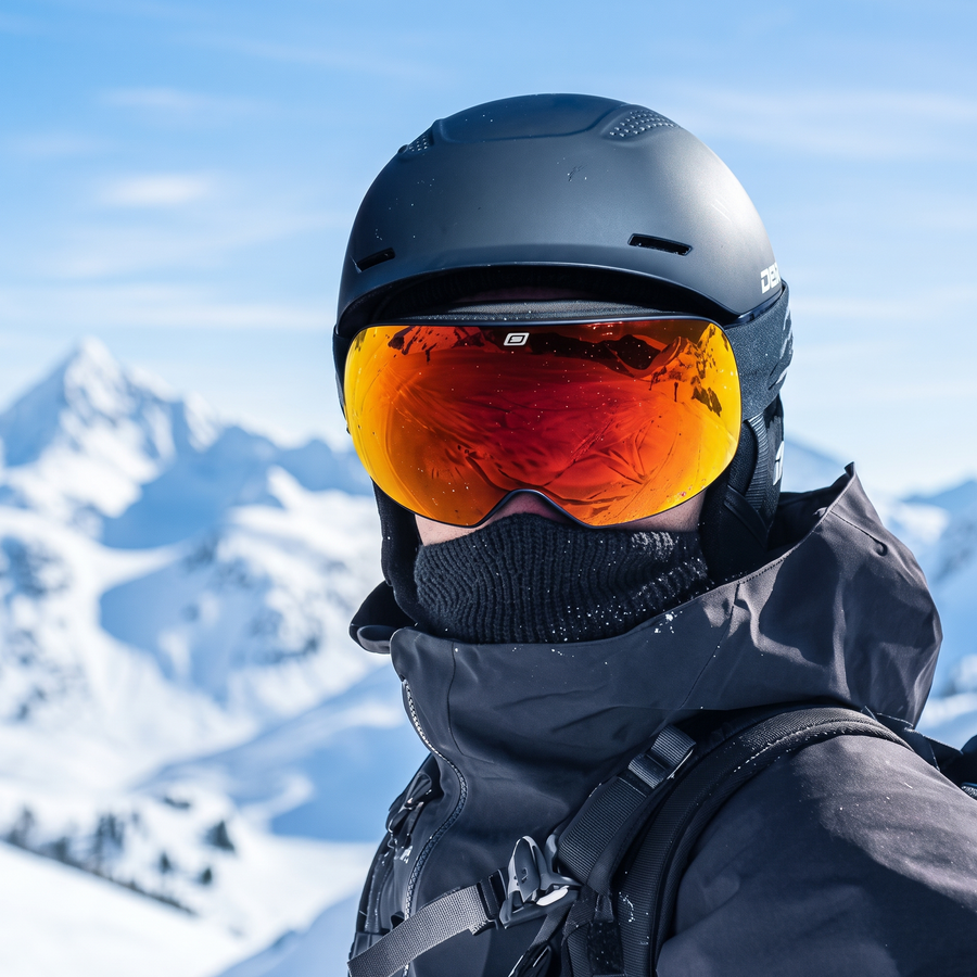 Dirty Dog Goggle Omen Black with Red Fusion Mirror Lens