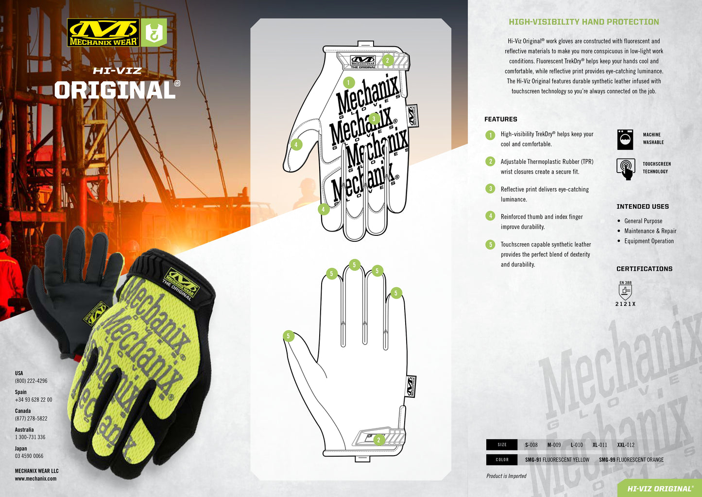 Mechanix The Original® Hi-Viz Yellow