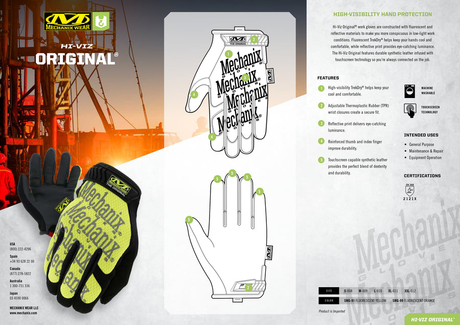 Mechanix The Original® Hi-Viz Yellow