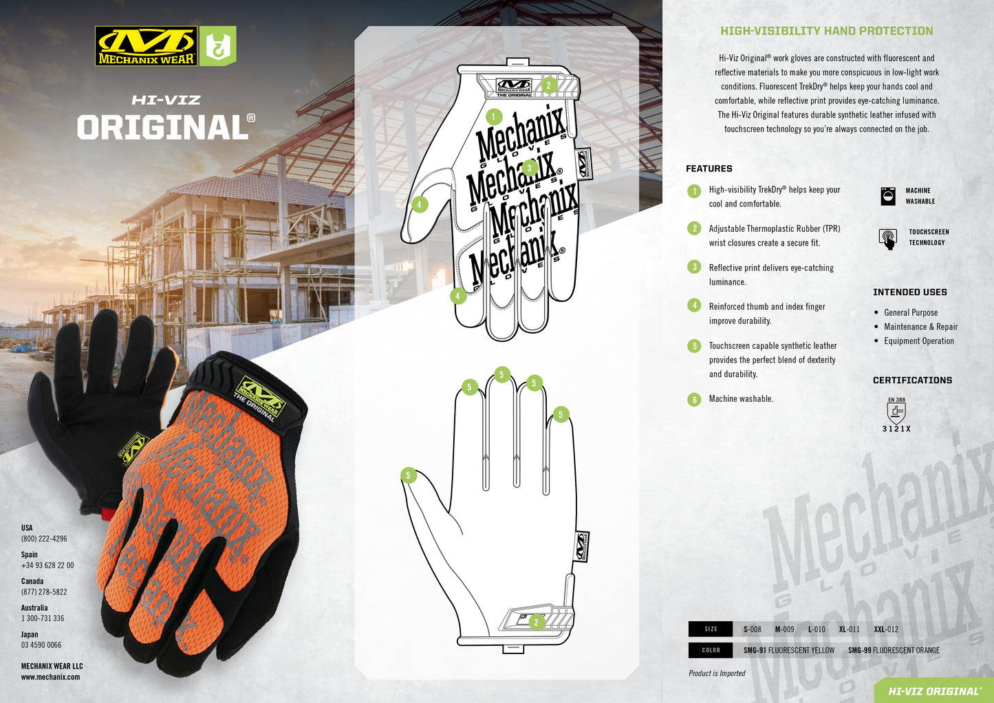 Mechanix The Original® Hi-Viz Orange