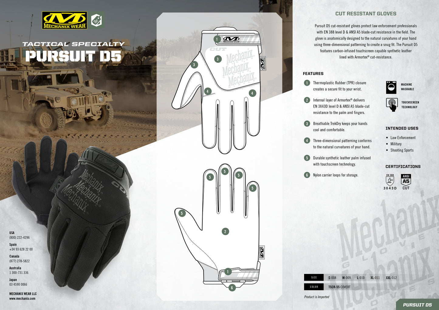 Mechanix Pursuit D5 Tactical Gloves