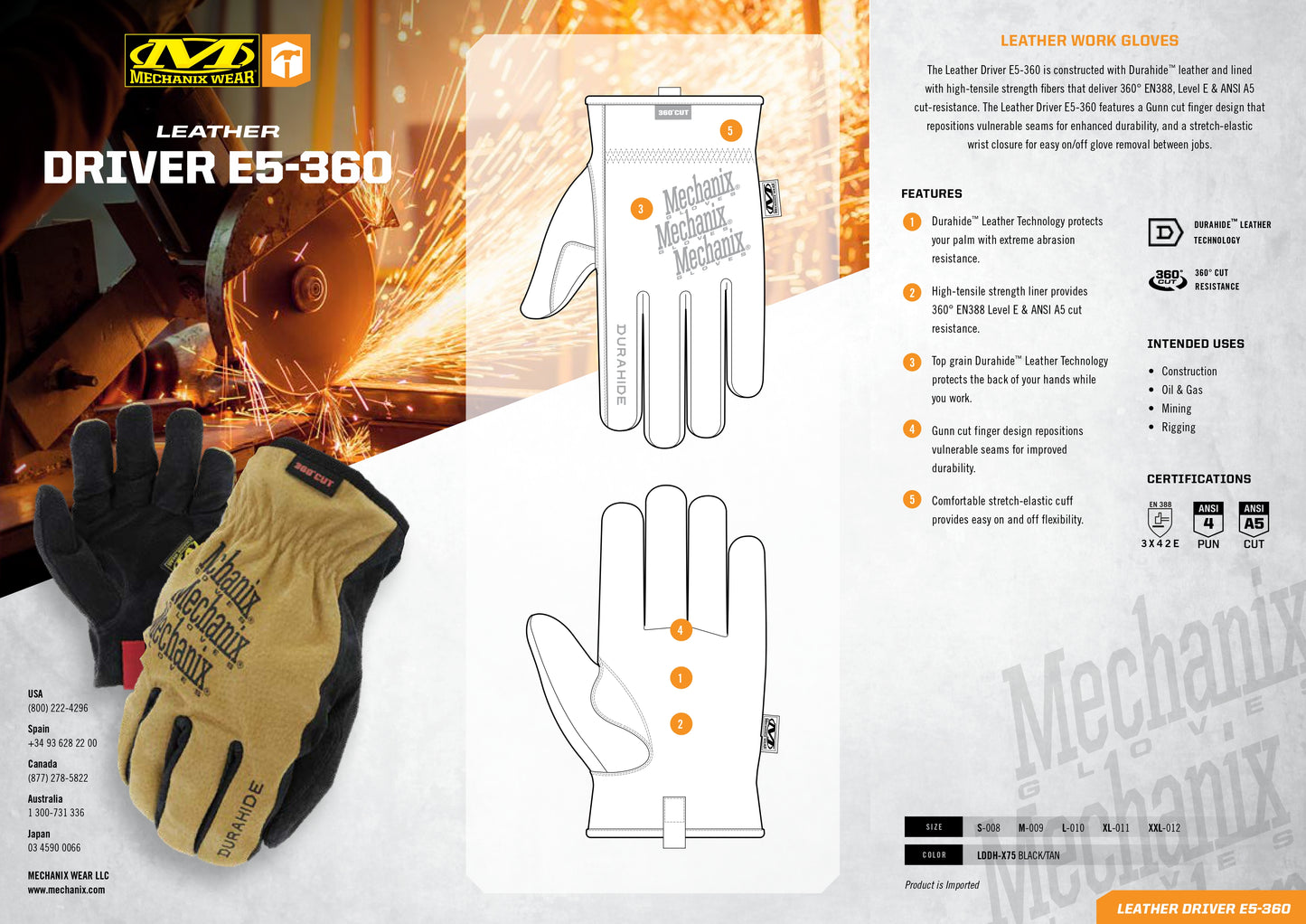 Mechanix Leather Driver E5-360
