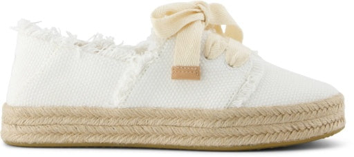 Toms Carolina Lace Up White