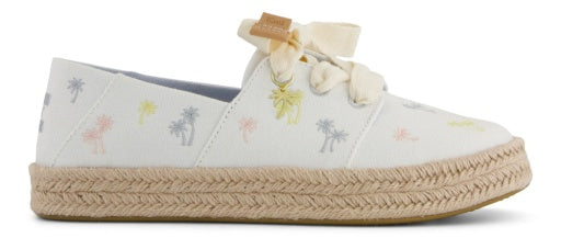 Toms Carolina Lace Up White