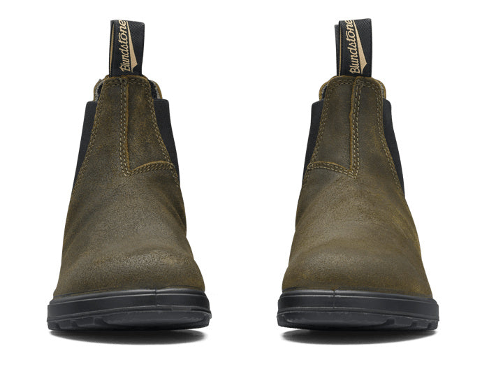 Blundstone Original Series 1615, Dark Olive Waxed Suede (Unisex)