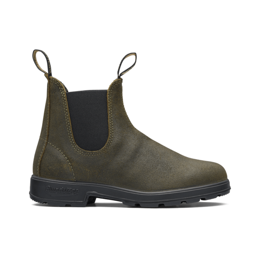 Blundstone Original Series 1615, Dark Olive Waxed Suede (Unisex)