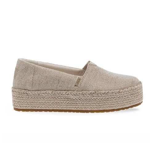 Toms Valencia Champagne Glimmer Slub Canvas (Dame)