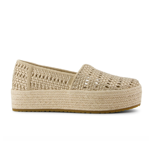Toms Valencia Champagne Metallic Basket Weave (Dame)