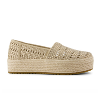 Toms Valencia Champagne Metallic Basket Weave (Dame)