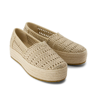 Toms Valencia Champagne Metallic Basket Weave (Dame)