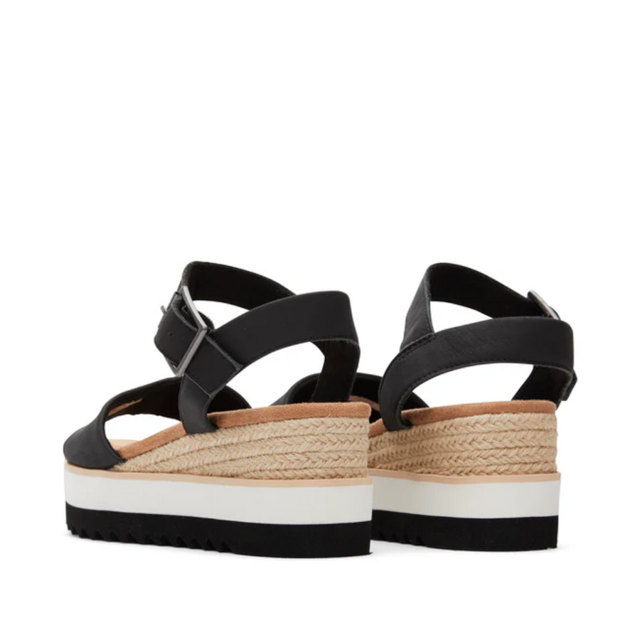 Toms Diana Black Leather (Dame)