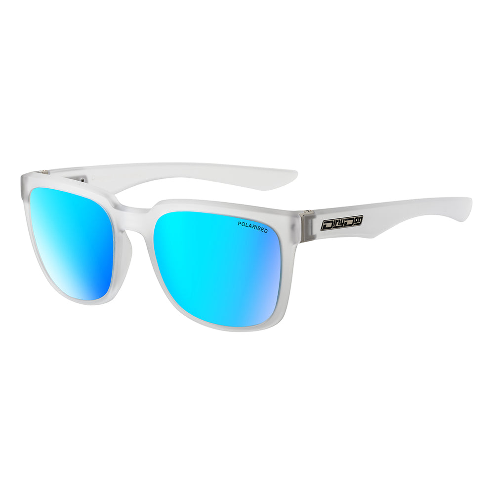 Dirty Dog Blade Matt Crystal Clear Grey | Ice Blue Mirror Polarised