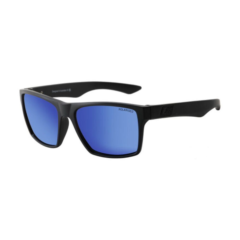 Dirty Dog Vendetta Satin Black-Grey | Blue Mirror Polarised