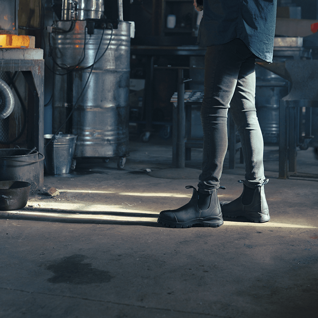 Blundstone 910 Lavskaftet Vernesko med Stålhette og Kevlarsåle