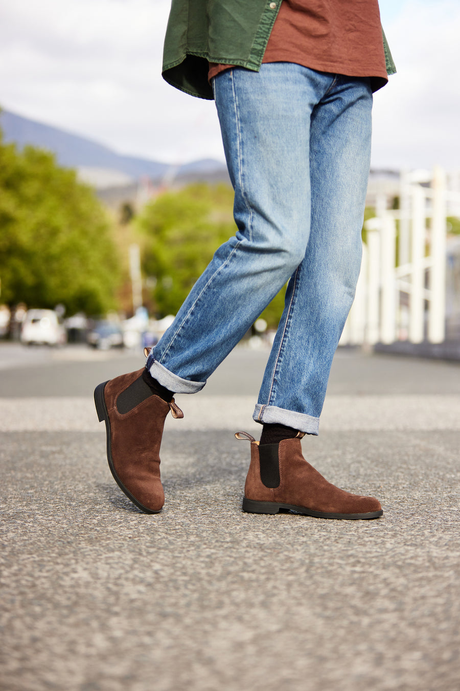 Blundstone Ankle Boot 2391, Brown Suede (Herre)