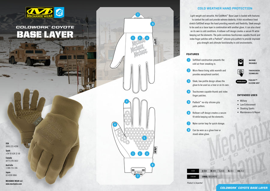 Mechanix Coldwork™ Base Layer Coyote