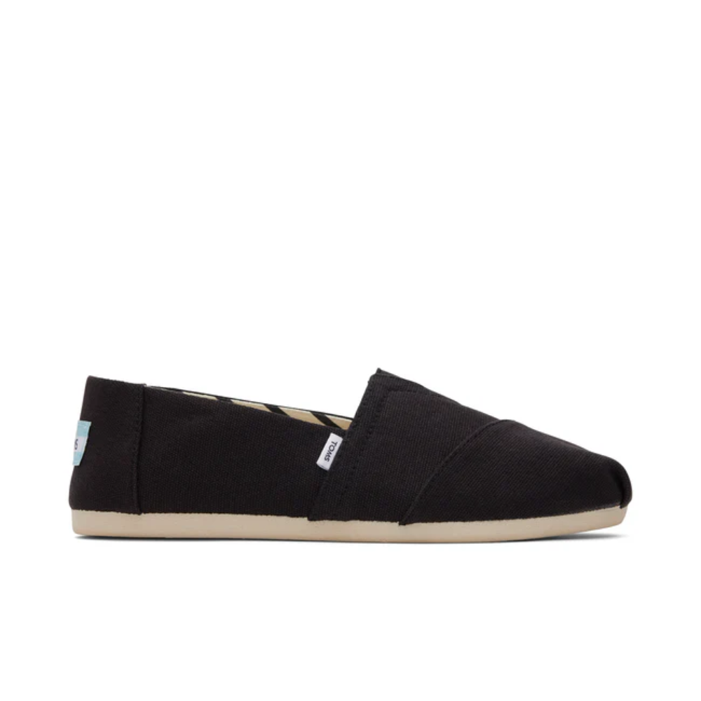 Toms Alpargata  Black Recycled Cotton Canvas