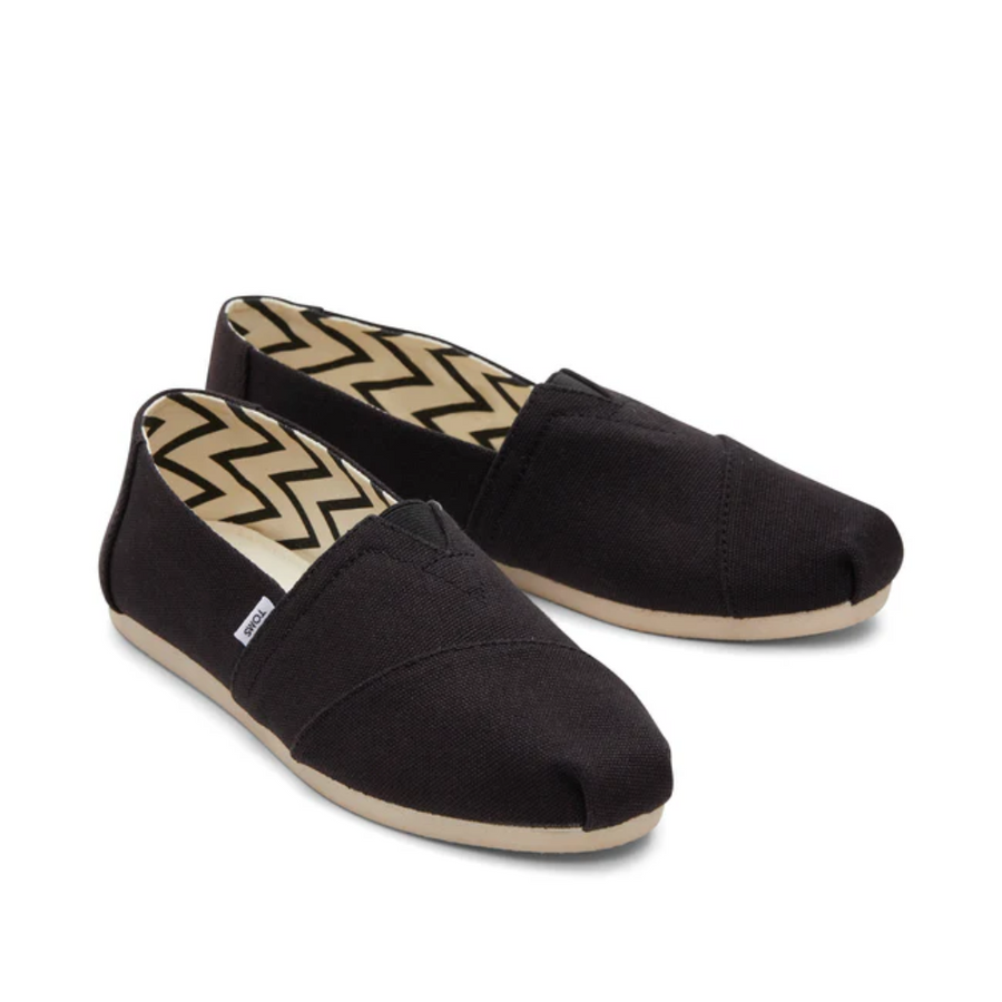 Toms Alpargata  Black Recycled Cotton Canvas (Dame)