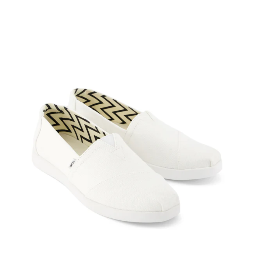 Toms Alpargata Plus White Recycled Cotton Canvas