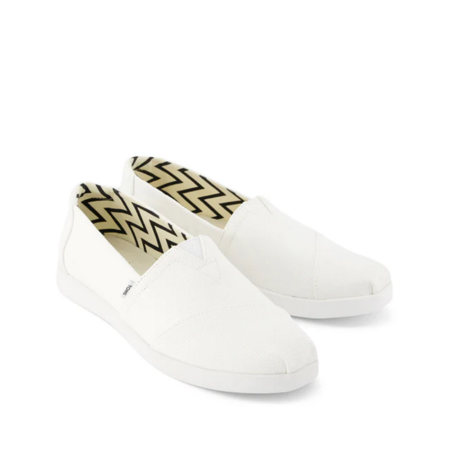 Toms Alpargata Plus White Recycled Cotton Canvas (Dame)