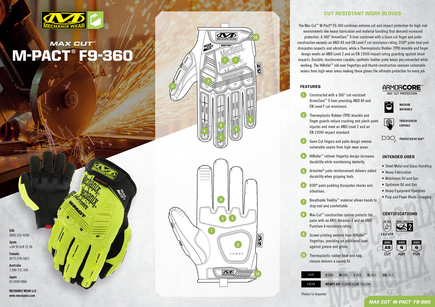 Mechanix Max Cut™ M-Pact® F9-360