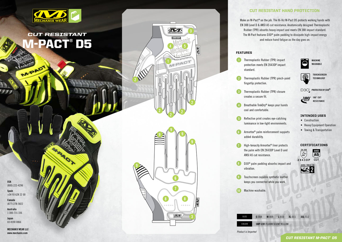 Mechanix Hi-Viz M-Pact® D5