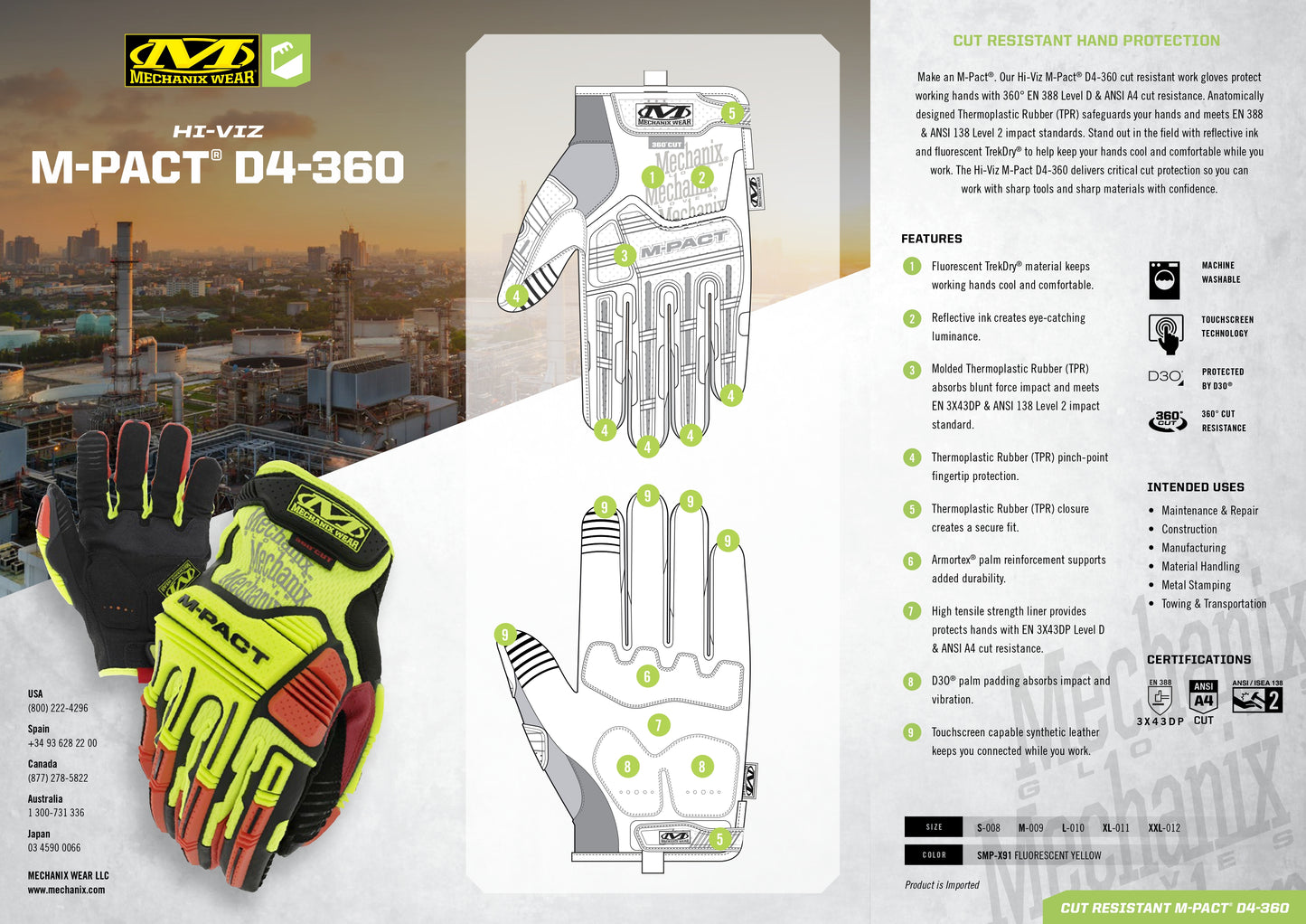 Mechanix Hi-Viz M-Pact® D4-360
