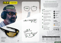 Mechanix Tactical Type-X | Black Frame | Amber Lens