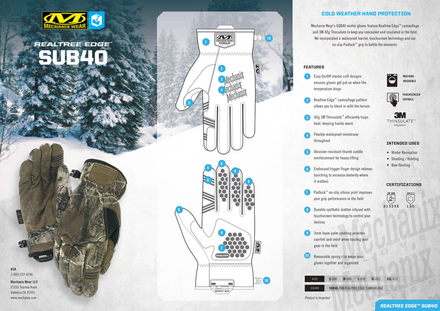 Mechanix REALTREE EDGE™ SUB40
